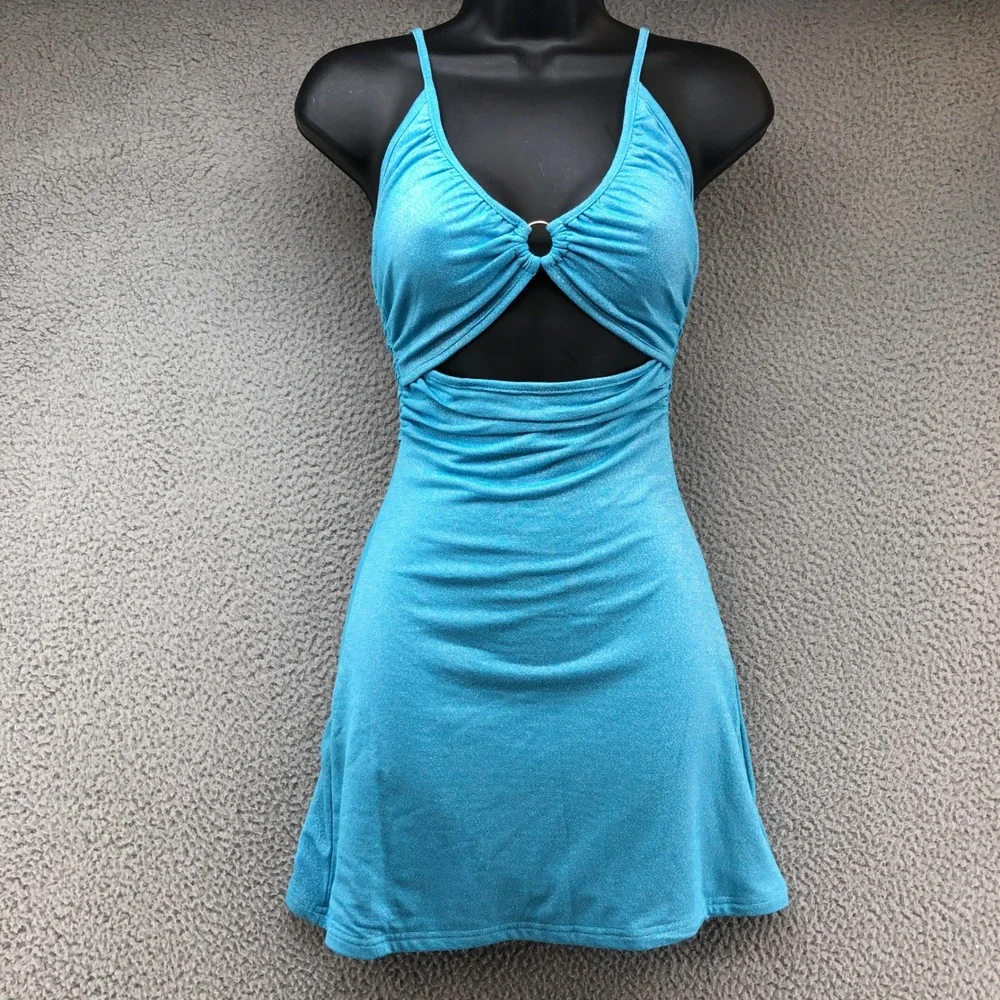 Princess Polly Mini Dress Lot Women Size 2 Blue Multicolor Cutout Festival Party